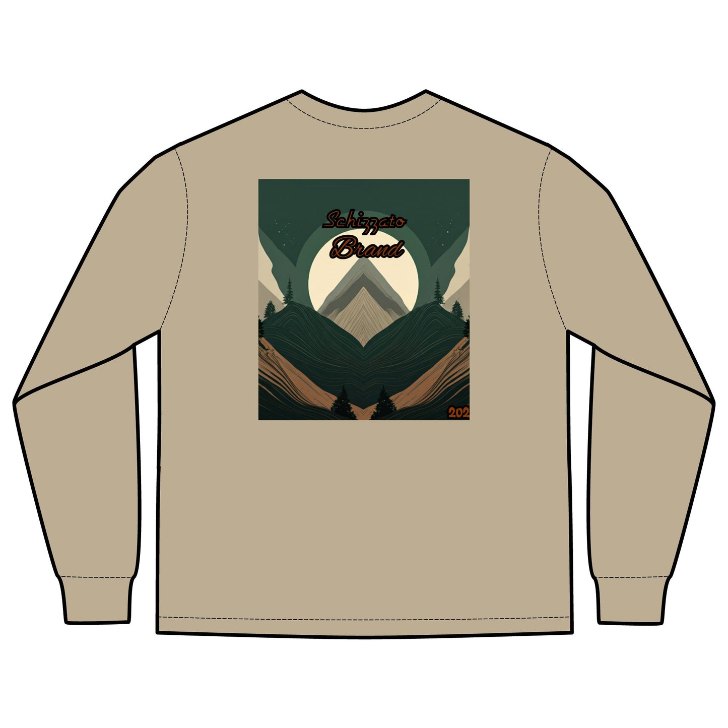 T-shirt à manches longues pour homme, effet délavé, édition Outdoor 2025