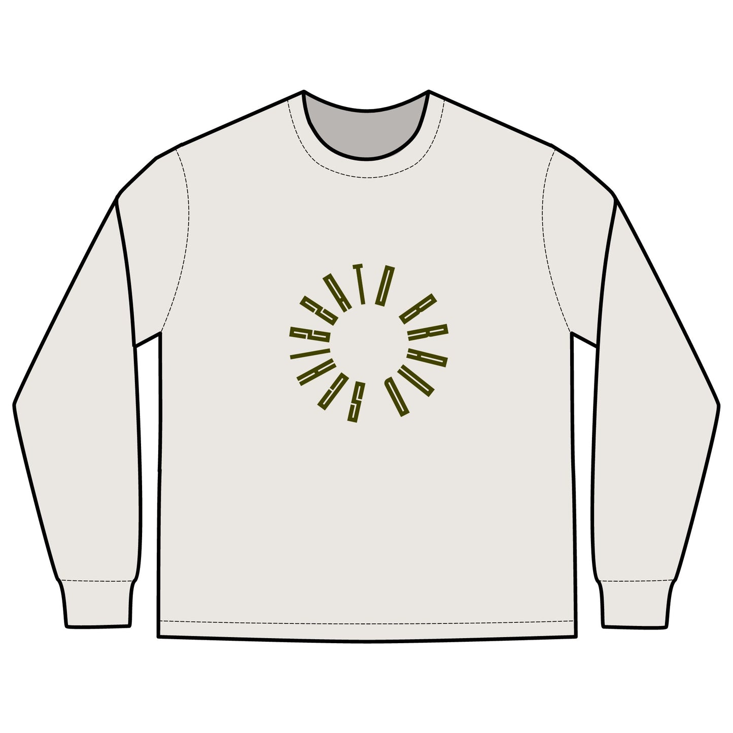 T-shirt à manches longues pour homme, effet délavé, édition Outdoor 2025