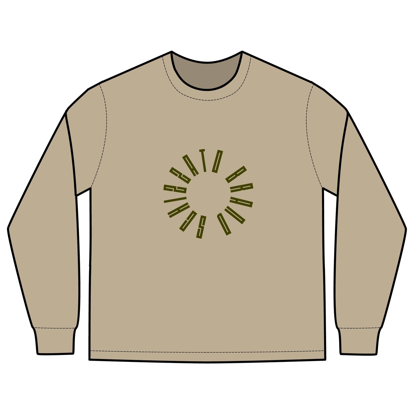 T-shirt à manches longues pour homme, effet délavé, édition Outdoor 2025