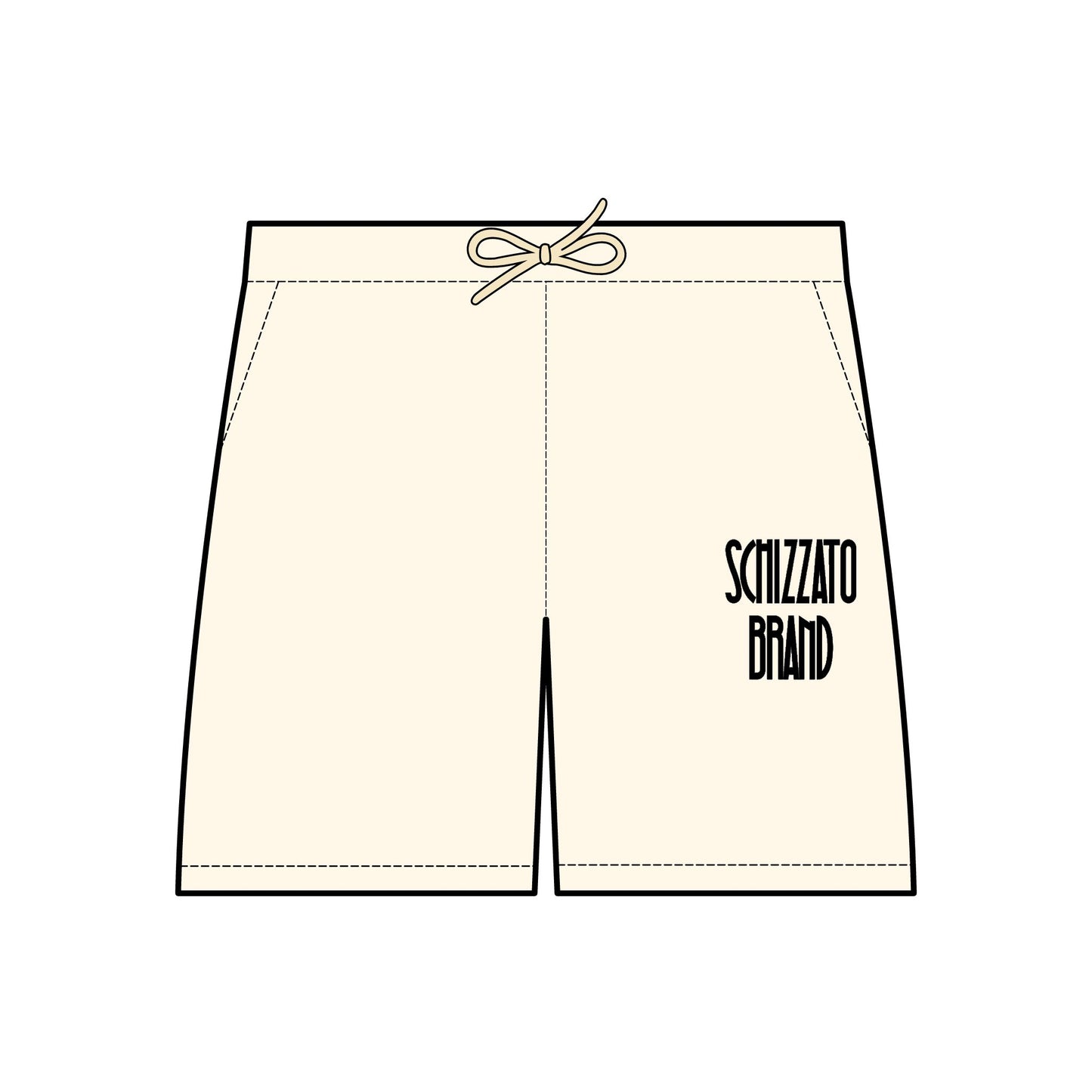 “Schizzato” Brand Unisex Garment-Dyed Lightweight Fleece Sweat Shorts