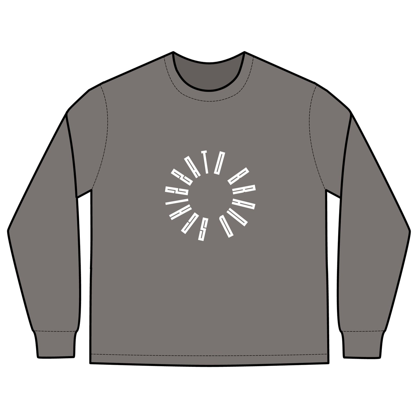 T-shirt à manches longues pour homme, effet délavé, édition Outdoor 2025 