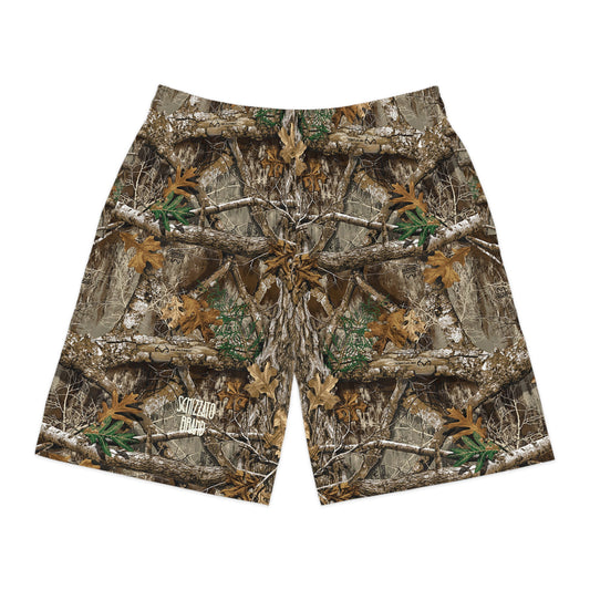 “Schizzato” Woodland Camouflage Men's Jogger Shorts