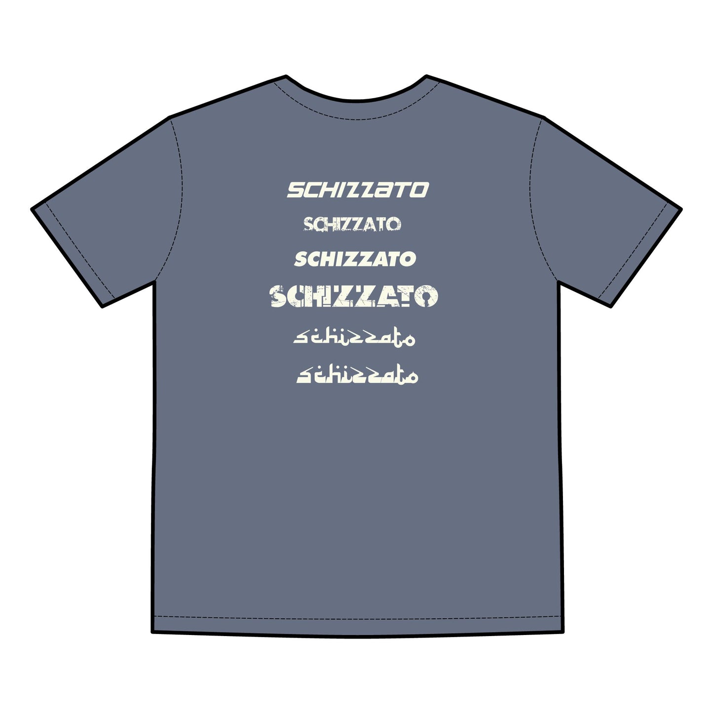 Schizzato Men's Faded Tee - Relaxed Comfort with 'SCHIZZATO' Print