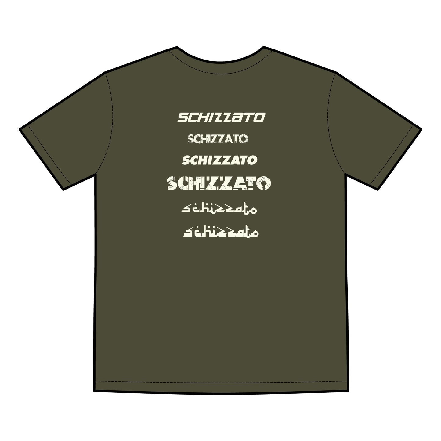 Schizzato Men's Faded Tee - Relaxed Comfort with 'SCHIZZATO' Print